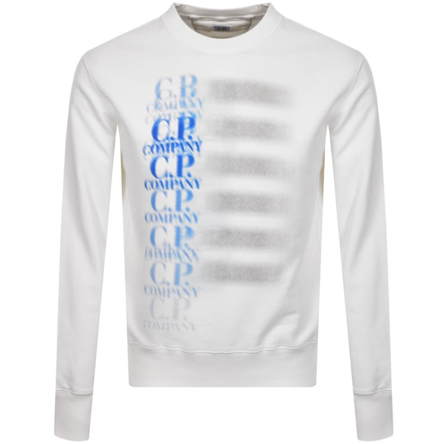 Alternative Image for ProductCP Company Crew Neck Logo Sweatshirt White1